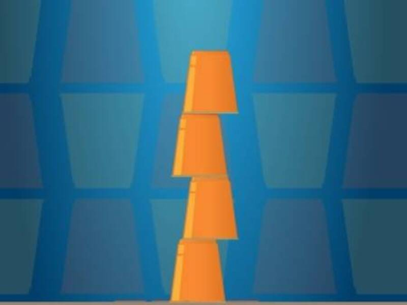 Xogo Cups Builder Tower en liña