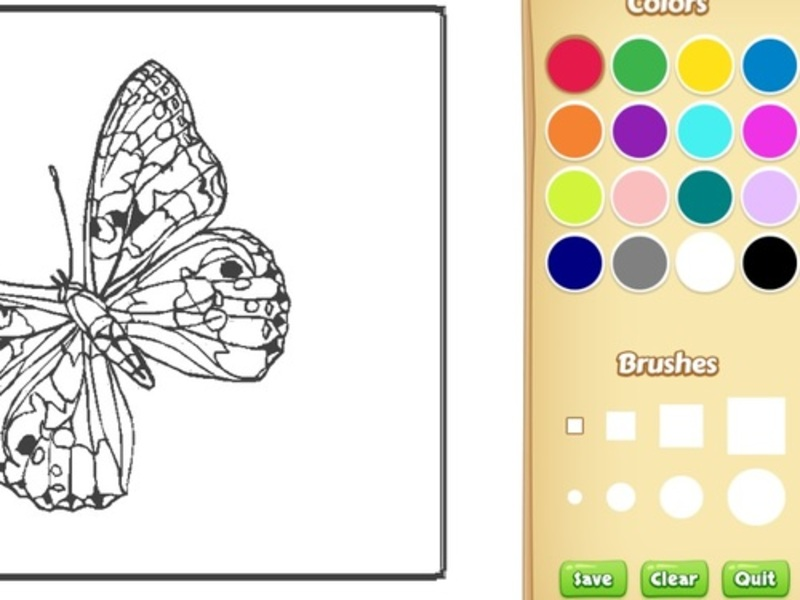Xogo Libro para colorear bolboretas para nenos en liña